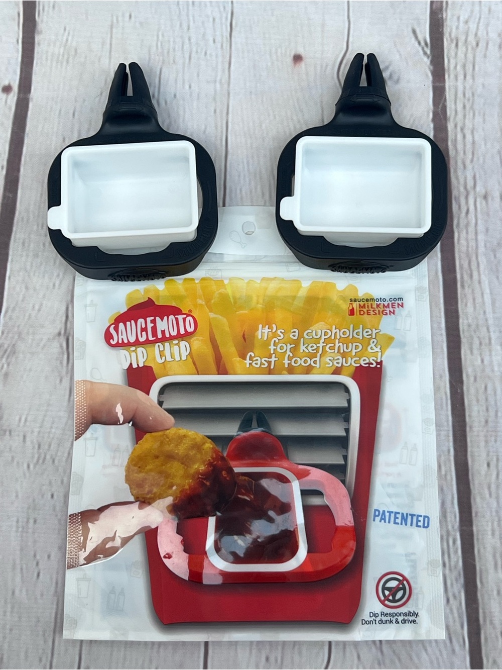 Saucemoto Dip Clip (An in-car sauce holder for ketchup/dipping sauces) 2 pack - Picture 12 of 14